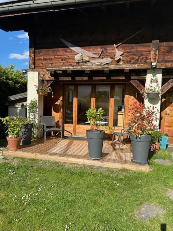 Beau Studio Dans La Vallee De Chamonix Les Trabets 外观 照片